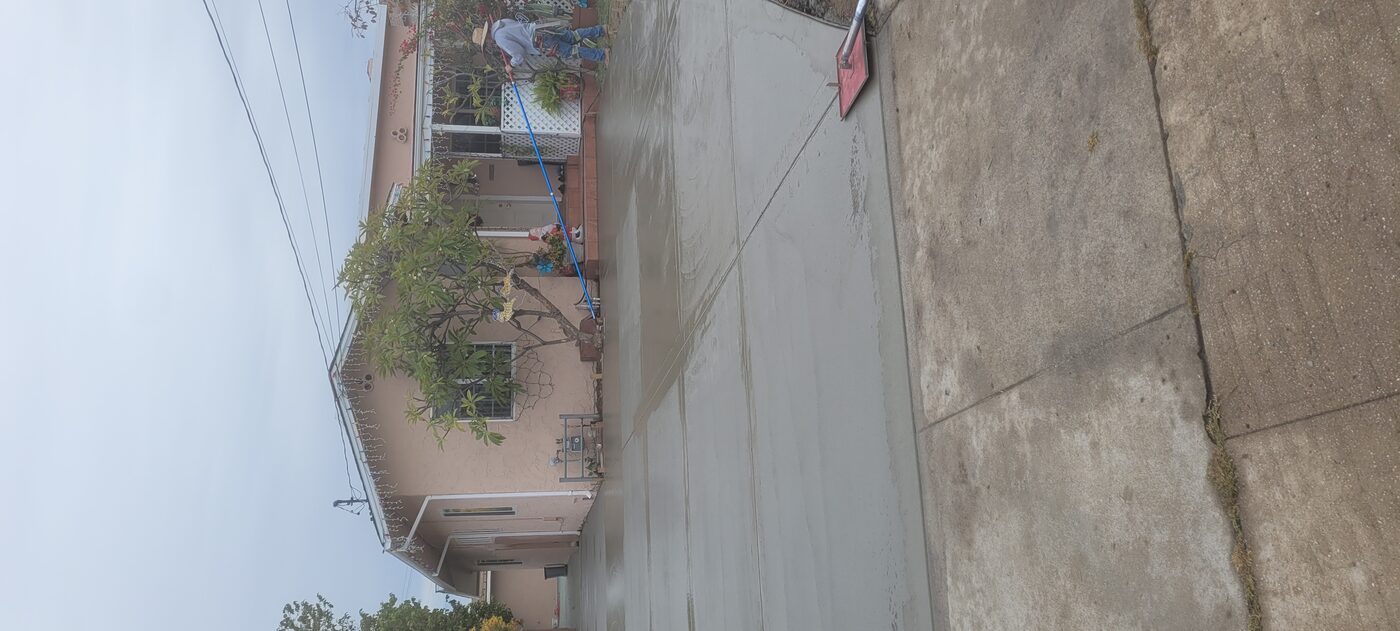 Concrete slab in progress