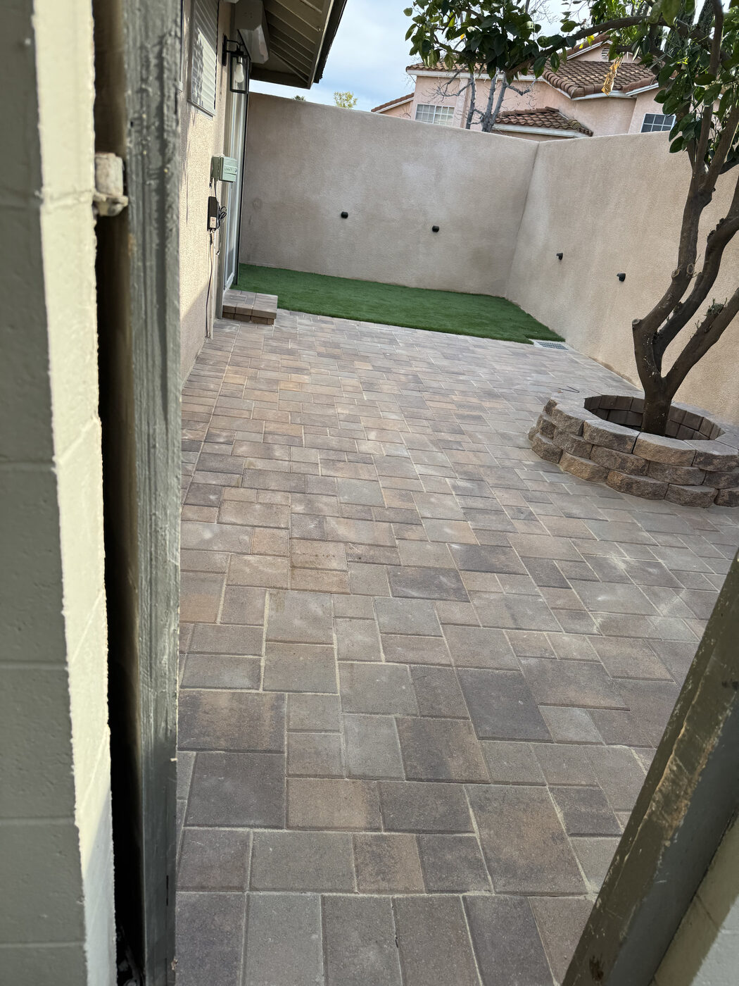 Pavers complete with turf