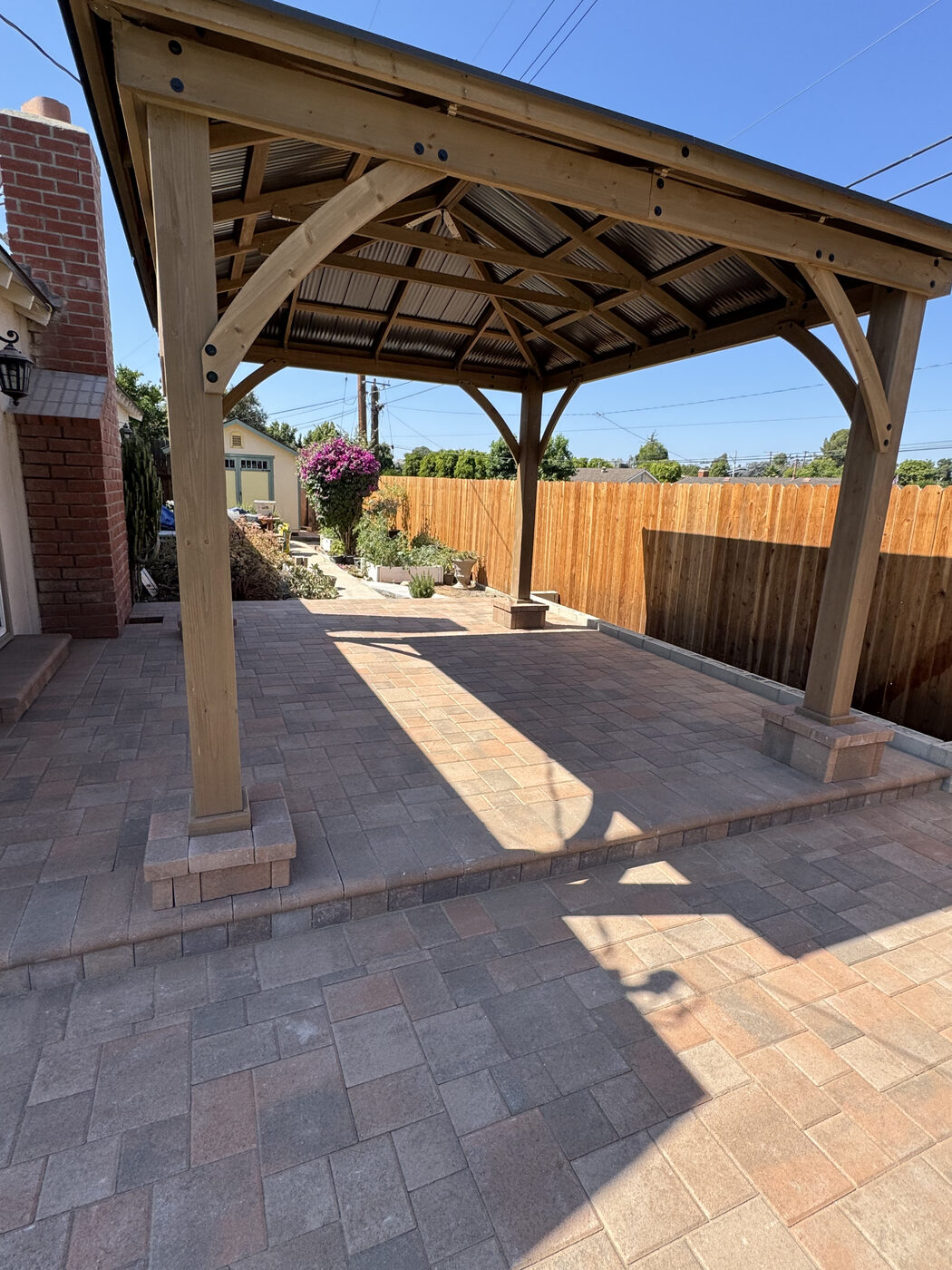 Pavers and pergola