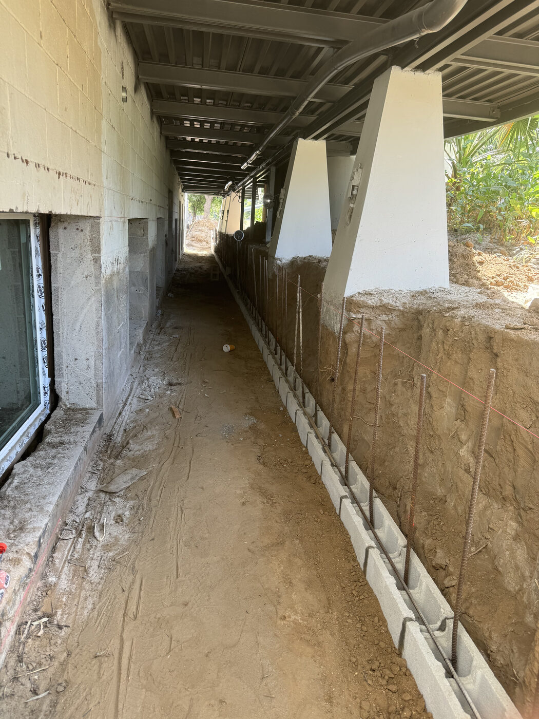 Retaining wall apartment project