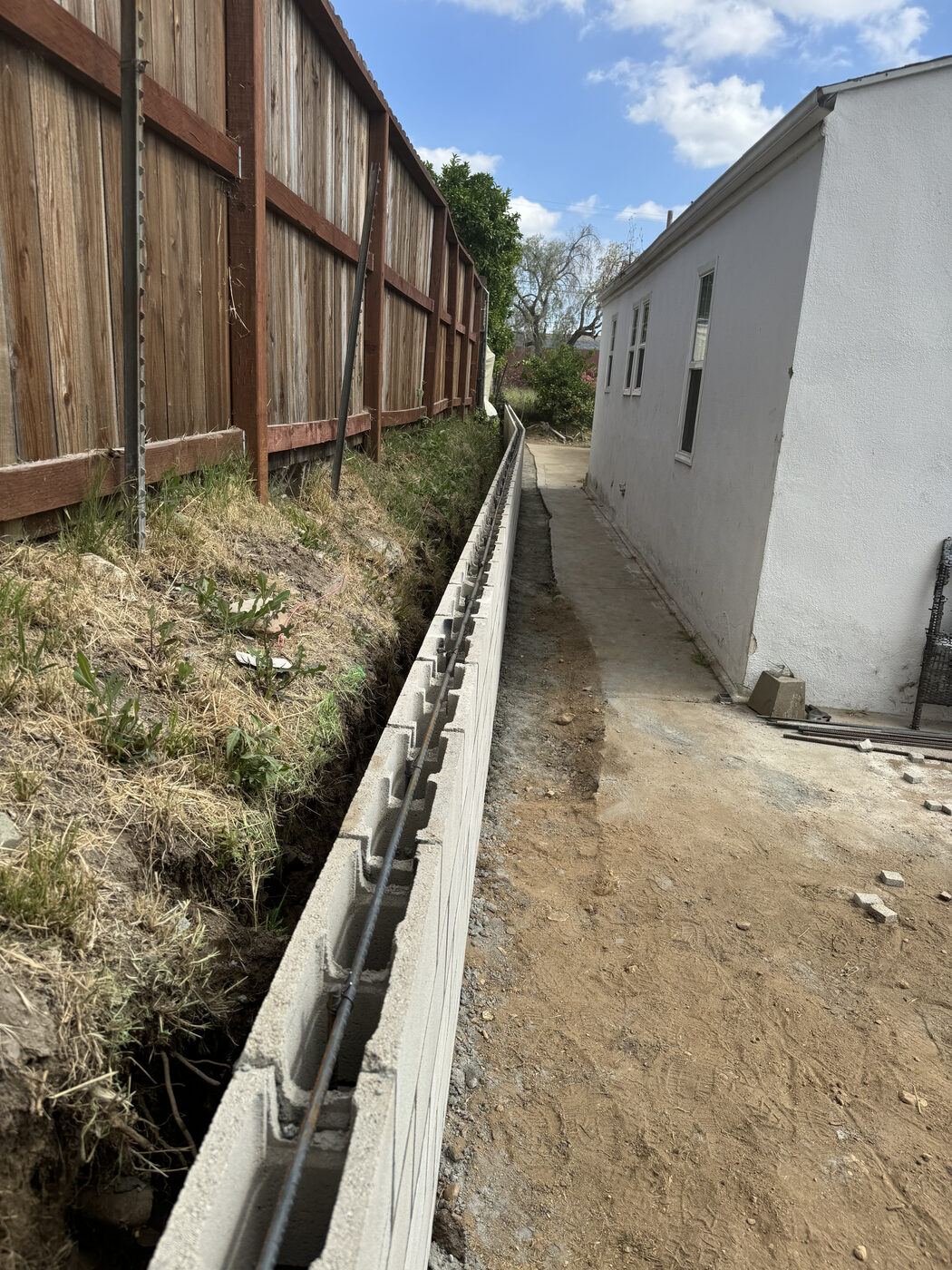 Retaining wall rebar